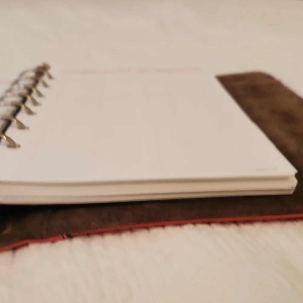Day-Timer Stylish Pink Ribbon Leather Planner with Snap/Buckle